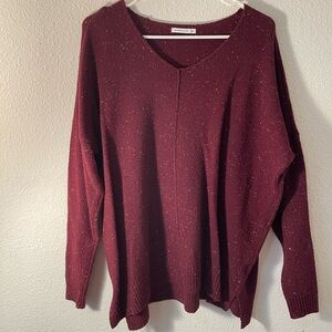 Like New Staccato size small sweater Maroon with rainbow specks
